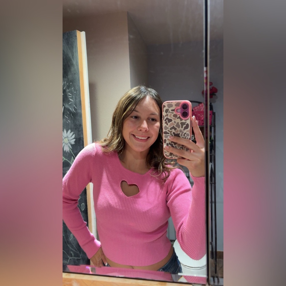 PacSun LA Hearts pink long sleeve